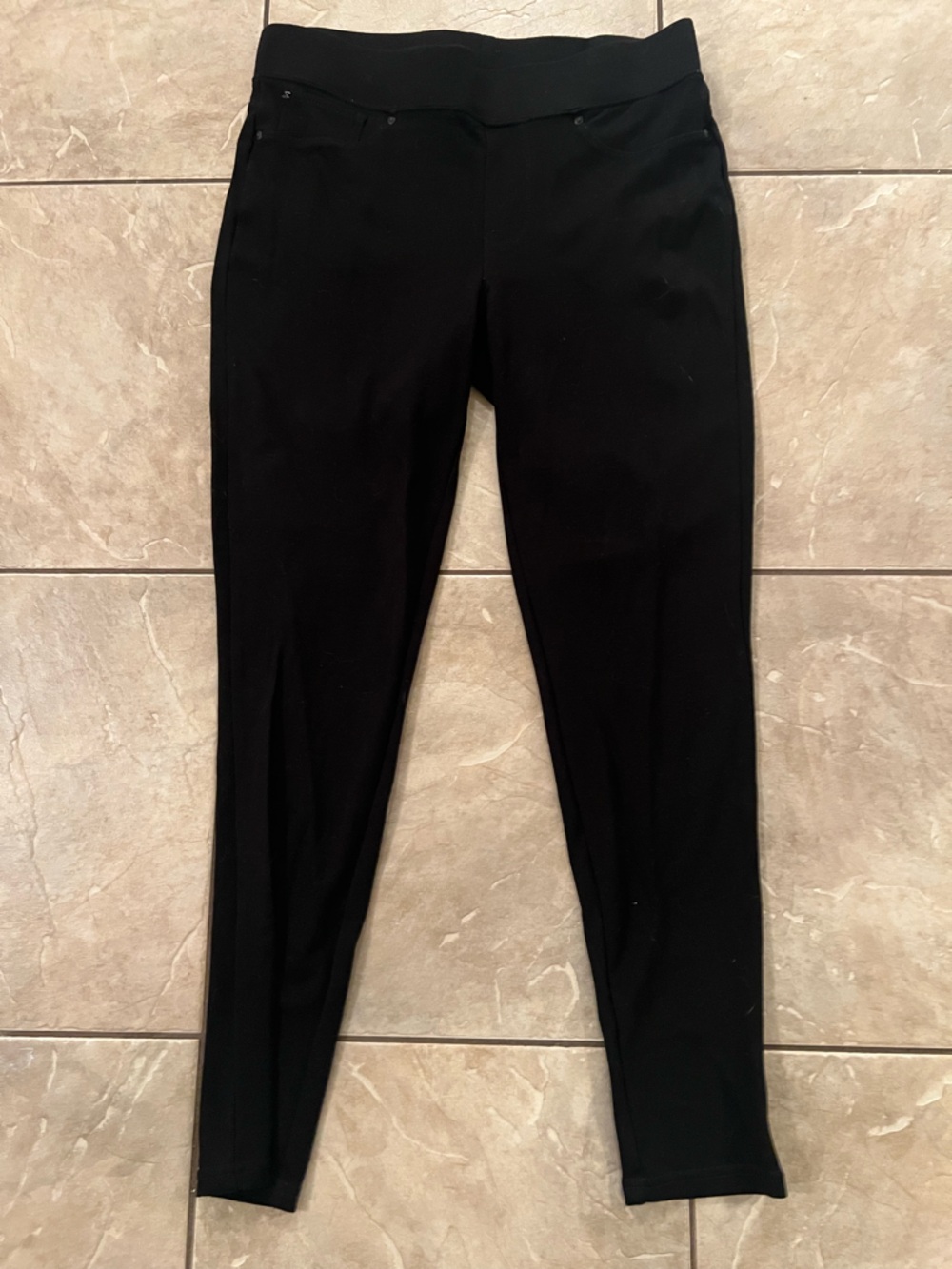 Sean John Black Leggings with Branded Satin Tag
